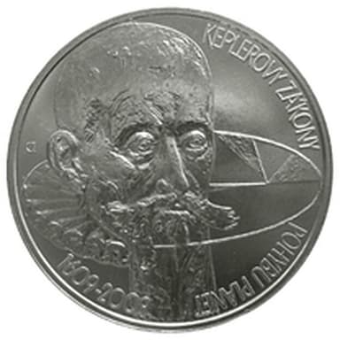200 Kč - 400. výročí - Keplerovy zákony pohybu planet