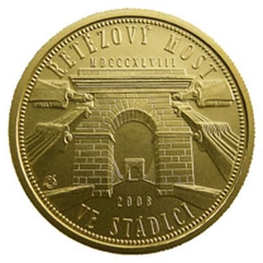 2 500 Kč - Národní kulturní památka řetězový most ve Stádlci