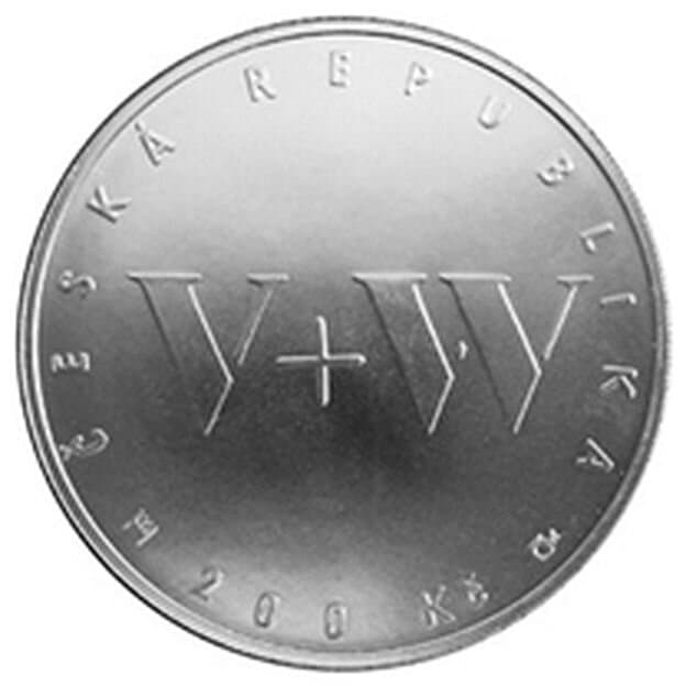 100. výročí narození Jana Wericha a Jiřího Voskovce - rubová strana